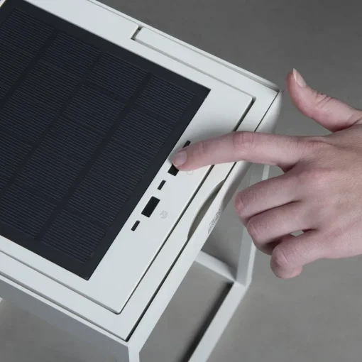 Konstsmide Portofino LED-solcellelykt, vegg / bord, hvit| Solcellelamper
