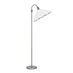 PR Home Frenja gulvlampe, hvit/krom, Ø 45 cm| Gulvlamper