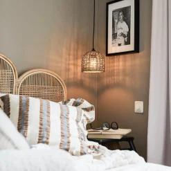 PR Home hengelampe Cebu, Ø 17 cm, Lampakanay, naturbrun| Pendellamper