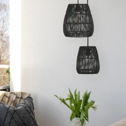 PR Home Saigon utendørs pendellampe svart Ø18 cm kabel 2,5 m Hot