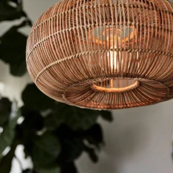 PR Home Zuri utendørs pendellampe, Ø 51 cm, rotting, støpsel Discount