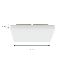 PRIOS Artin LED-taklampe, sensor, kantet, 28 cm Hot