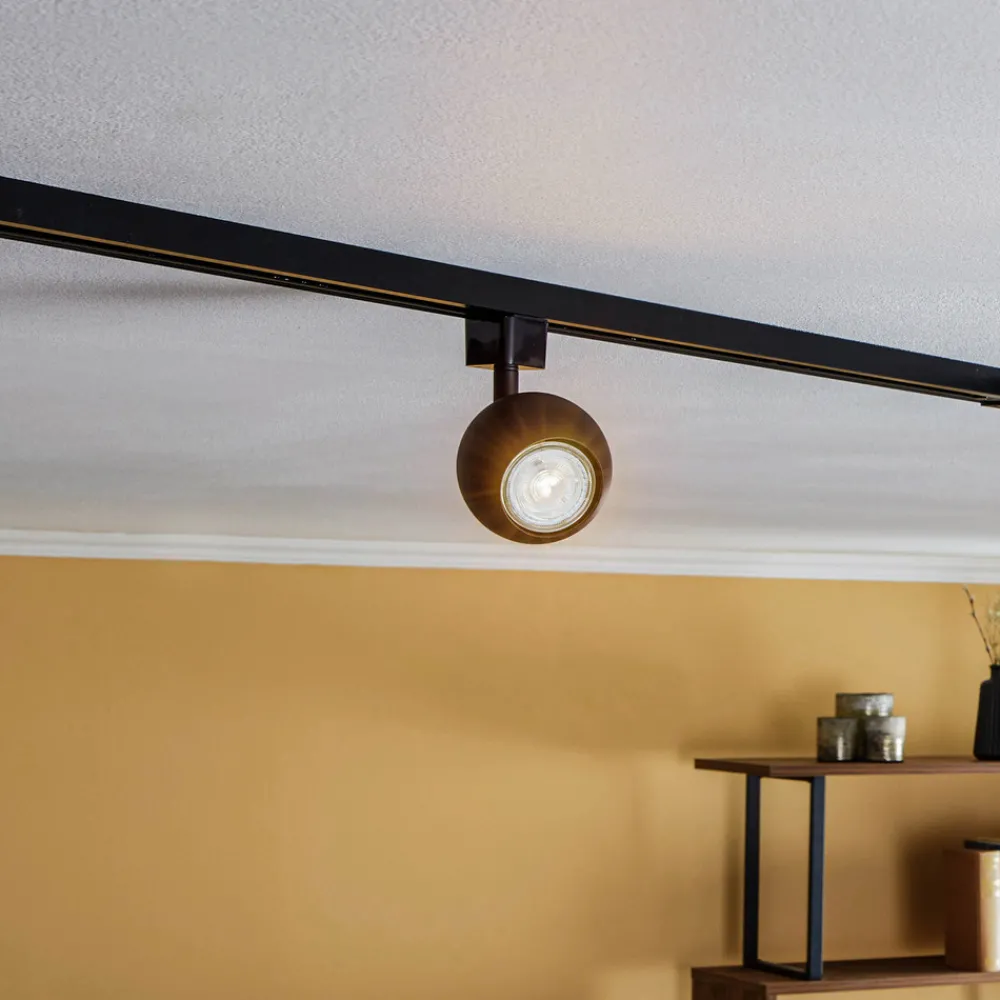 PRIOS Felipo 1-faset skinnespotlight, svart Best