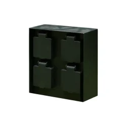 PRIOS Foranda energisøyle, 4 deler, svart, 23 cm| Strømsøyler|Tilbehør