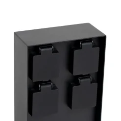 PRIOS Foranda energisøyle, 4 deler, svart, 23 cm| Strømsøyler|Tilbehør