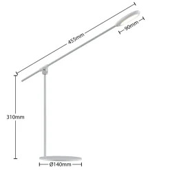 PRIOS Ihario LED-bordlampe CCT, dimbar, hvit| Kontorbelysning
