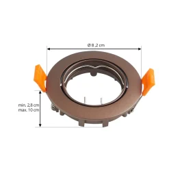 PRIOS innfelt taklampe Fibur, bronse, aluminium, Ø 8,2 cm Best