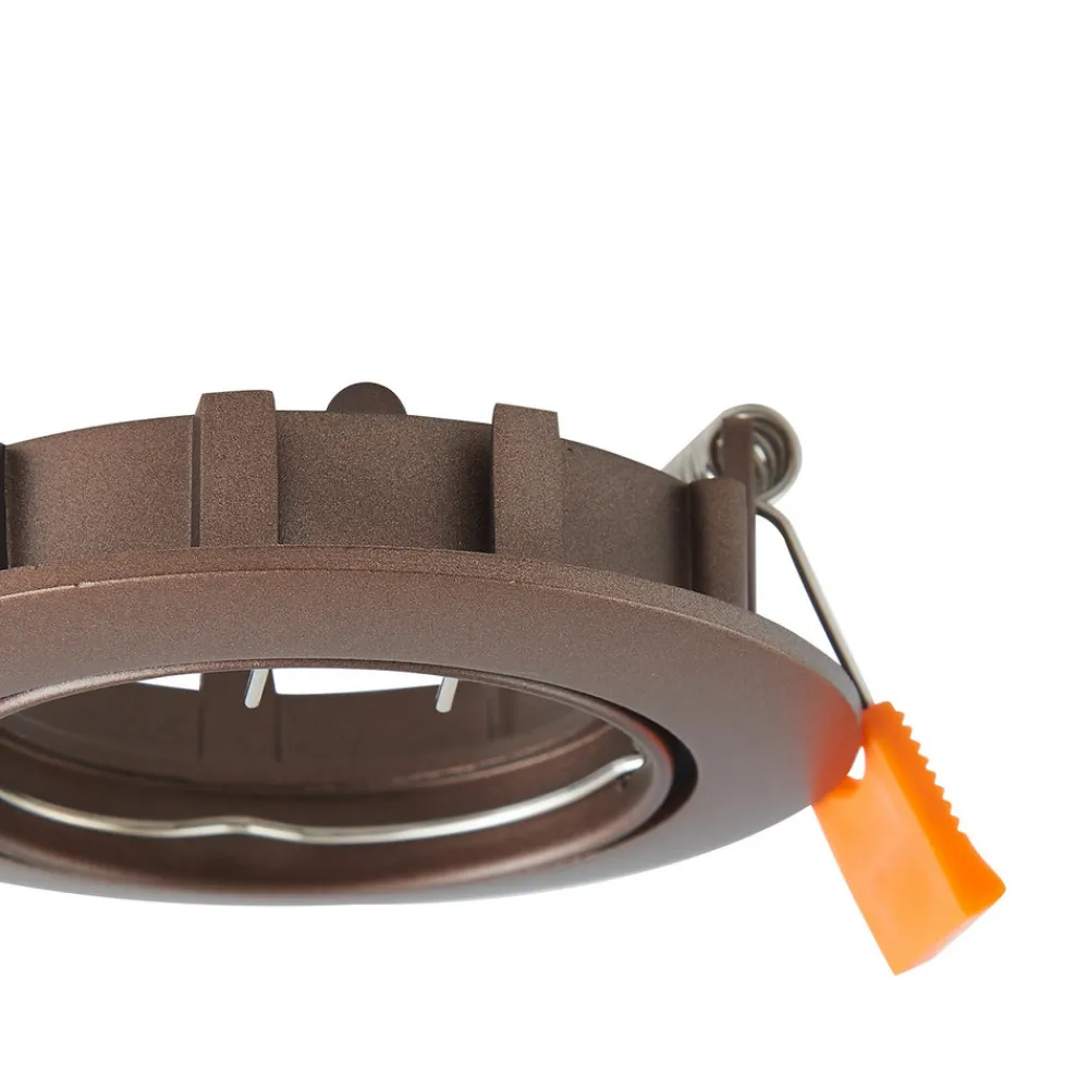 PRIOS innfelt taklampe Fibur, bronse, aluminium, Ø 8,2 cm Best