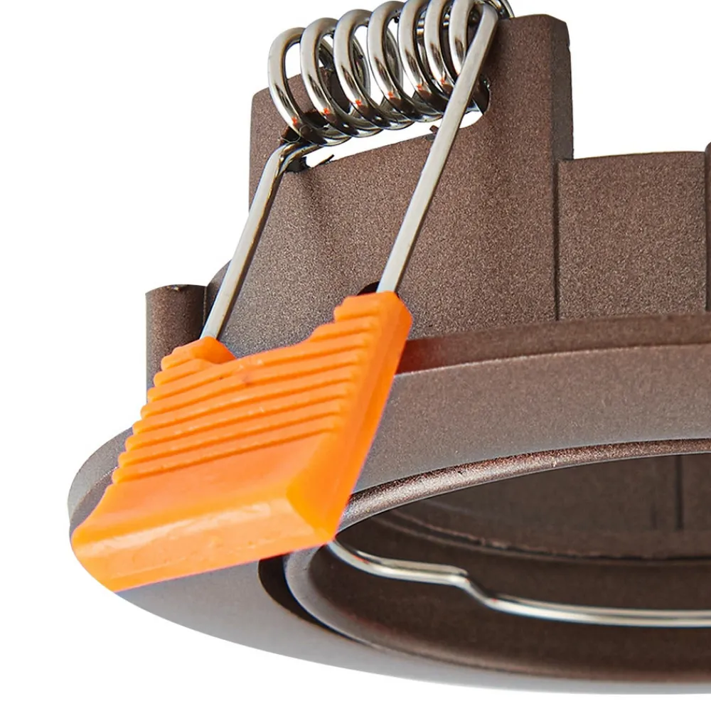 PRIOS innfelt taklampe Fibur, bronse, aluminium, Ø 8,2 cm Best