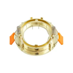 PRIOS innfelt taklampe Fibur, gull, aluminium, Ø 8,2 cm Clearance