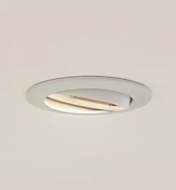 PRIOS innfelt taklampe Fibur, hvit, aluminium, Ø 8,2 cm| Downlights|Spotter I Tak
