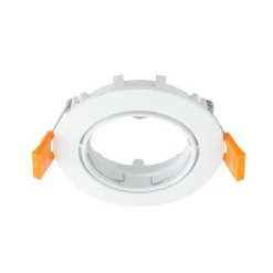 PRIOS innfelt taklampe Fibur, hvit, aluminium, Ø 8,2 cm| Downlights|Spotter I Tak