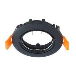 PRIOS innfelt taklampe Fibur, svart, aluminium, Ø 8,2 cm New