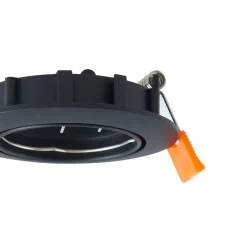 PRIOS innfelt taklampe Fibur, svart, aluminium, Ø 8,2 cm New