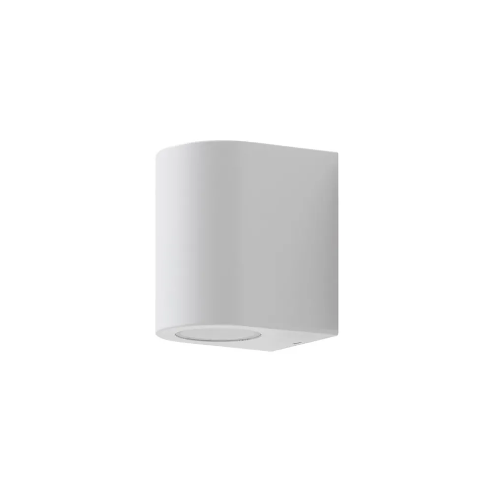 PRIOS Irfan utendørs vegglampe rund hvit 10 cm Best