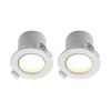 PRIOS LED innbyggingslampe Shima, hvit, 9W, 3000K, 2 enheter, dimbar Outlet
