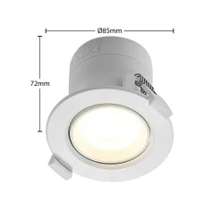 PRIOS LED innbyggingslampe Shima, hvit, 9W, 3000K, 2 enheter, dimbar Outlet