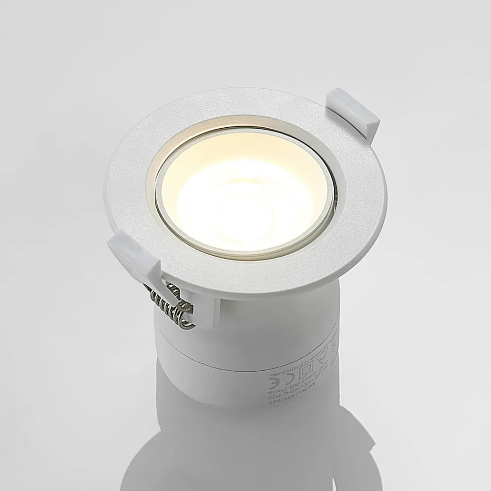 PRIOS LED innbyggingslampe Shima, hvit, 9W, 3000K, 2 enheter, dimbar Outlet