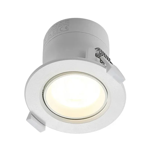 PRIOS LED innbyggingslampe Shima, hvit, 9W, 3000K, 10stk, dimbar| Downlights