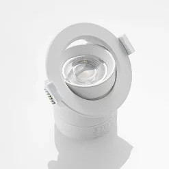 PRIOS LED innbyggingslampe Shima, hvit, 9W, 3000K, 10stk, dimbar| Downlights