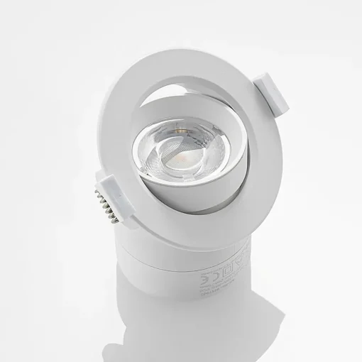 PRIOS LED innbyggingslampe Shima, hvit, 9W, 3000K, 10stk, dimbar| Downlights