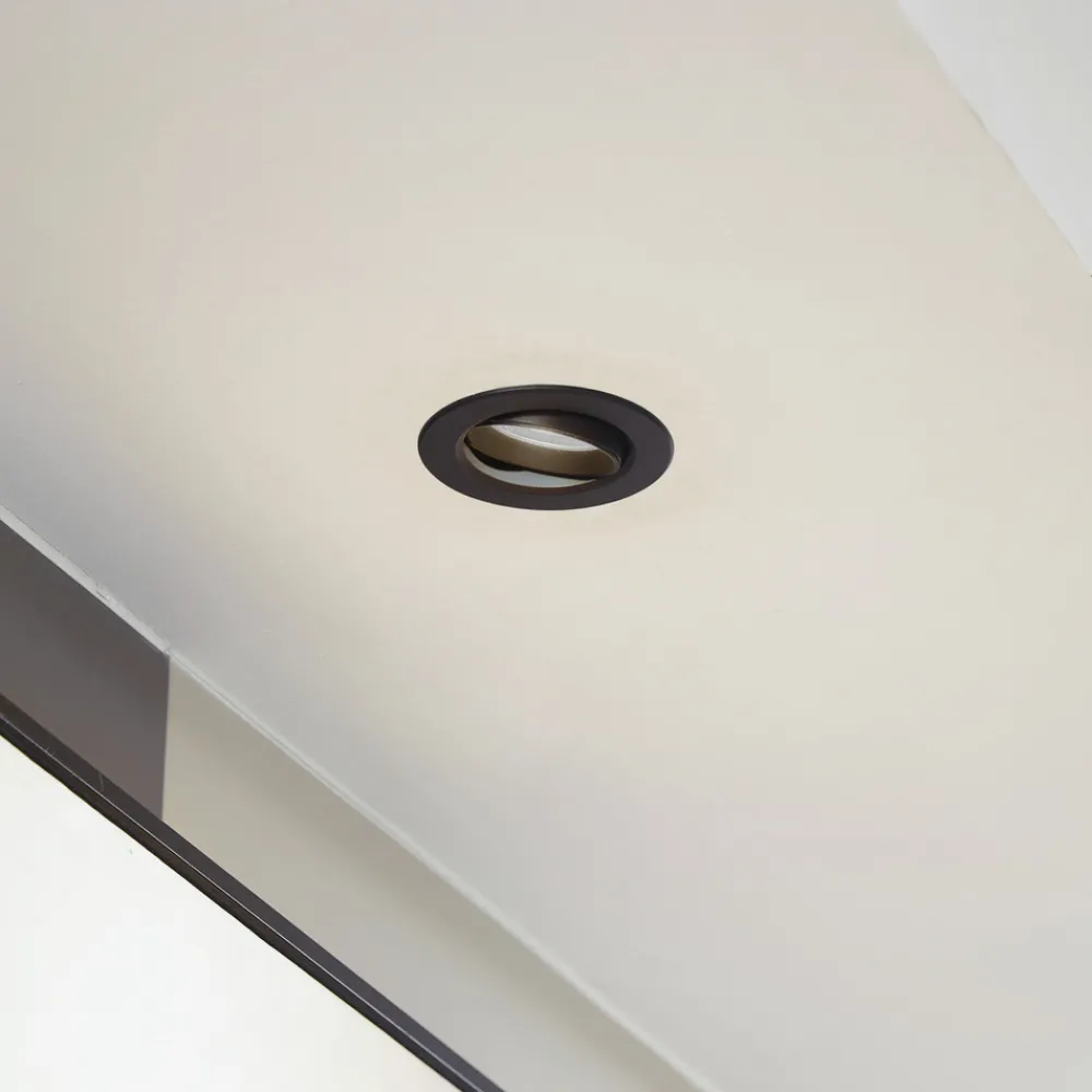 PRIOS LED innfellingslampe Shima, svart, 9 W, 3000K, dimbar Outlet