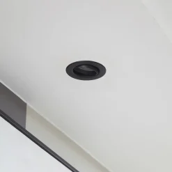 PRIOS LED innfellingslampe Shima, svart, 9 W, 3000K, dimbar Outlet