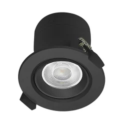PRIOS LED innfellingslampe Shima, svart, 9 W, 3000K, dimbar Outlet