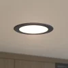 PRIOS LED innfelt spot Rida, svart, 14,5 cm, 12 W, CCT