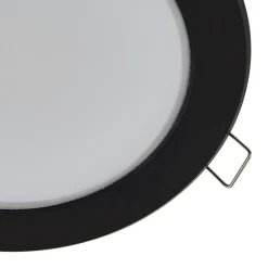 PRIOS LED innfelt spot Rida, svart, 14,5 cm, 12 W, CCT
