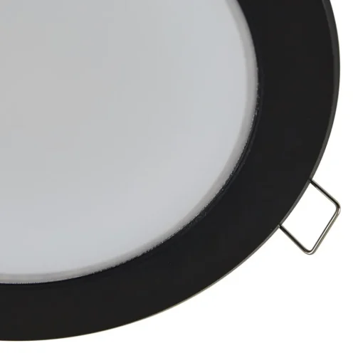 PRIOS LED innfelt spot Rida, svart, 14,5 cm, 12 W, CCT