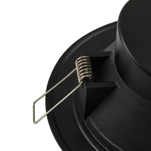 PRIOS LED innfelt spot Rida, svart, 14,5 cm, 12 W, CCT
