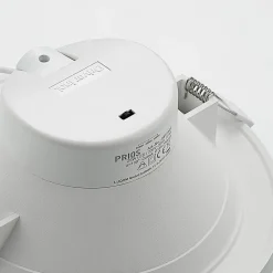 PRIOS LED innfelt spot Rida, hvit. Ø 23 cm, 25W, CCT, IP44 Clearance