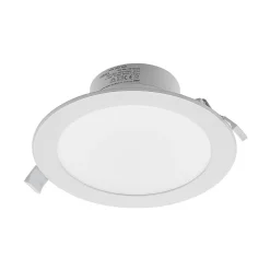 PRIOS LED innfelt spot Rida, hvit. Ø 19 cm, CCT, IP44| Kontorbelysning|Downlights