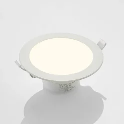 PRIOS LED innfelt spot Rida, hvit. Ø 19 cm, CCT, IP44| Kontorbelysning|Downlights