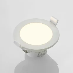 PRIOS LED innfelt spot Rida, hvit. Ø 10 cm, CCT, IP44| Butikkbelysning|Kontorbelysning