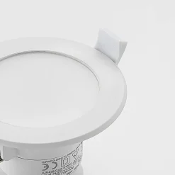 PRIOS LED innfelt spot Rida, hvit. Ø 10 cm, CCT, IP44| Butikkbelysning|Kontorbelysning