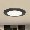 PRIOS LED innfelt spot Rida, svart, Ø 12 cm, CCT, IP44 Online