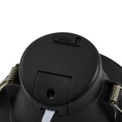 PRIOS LED innfelt spot Rida, svart, Ø 12 cm, CCT, IP44 Online