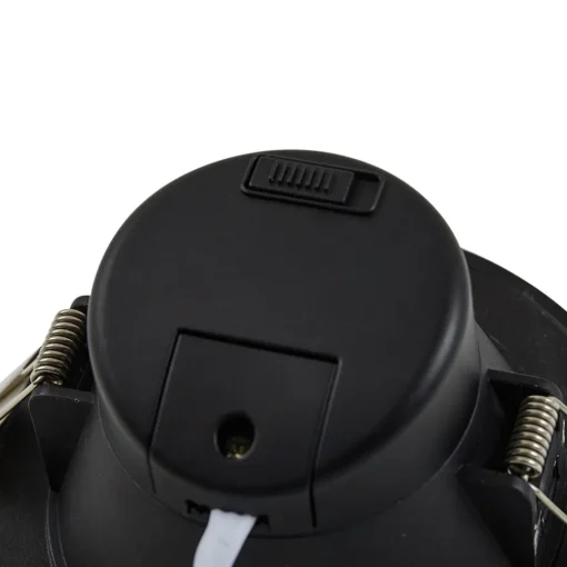 PRIOS LED innfelt spot Rida, svart, Ø 12 cm, CCT, IP44 Online