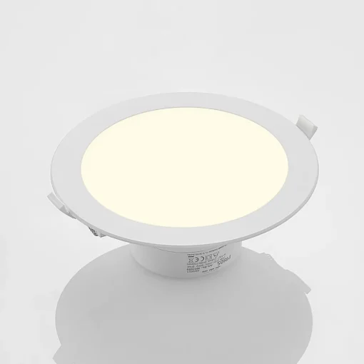 PRIOS LED-innbyggingslampe Rida, 10stk, hvit, 23cm, 25W, CCT, IP44 Outlet