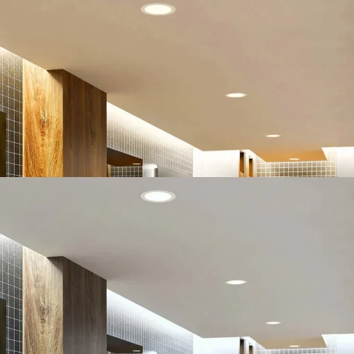 PRIOS LED-innbyggingslampe Rida, 10stk, hvit, 23cm, 25W, CCT, IP44 Outlet