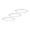 PRIOS LED-innbyggingslampe Cadance, hvit, 22 cm, sett med 3 stk, CCT New
