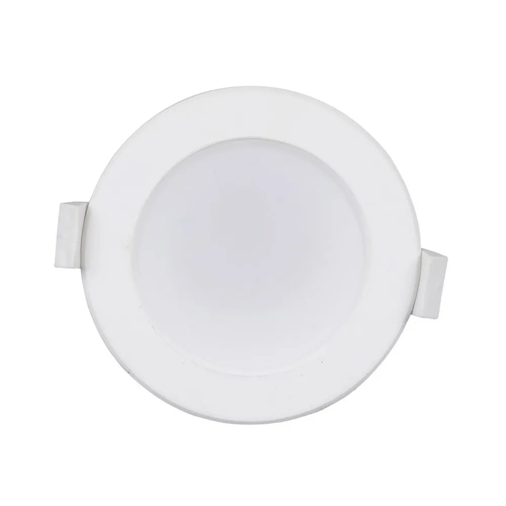 PRIOS LED-innbyggingslampe Rida, sett med 3 stk, hvit, 15 cm, CCT, IP44| Downlights