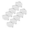 PRIOS LED-innbyggingslampe Rida, sett med 10 stk, hvit, 15 cm, CCT, IP44| Downlights