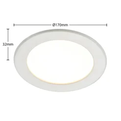 PRIOS LED-innbyggingslampe Cadance, hvit, 17 cm, sett med 10 stk, CCT Best