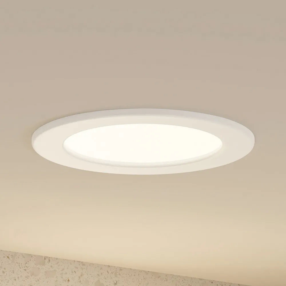 PRIOS LED-innbyggingslampe Cadance, hvit, 17 cm, sett med 10 stk, CCT Best