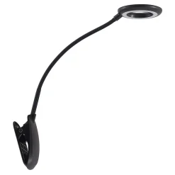 PRIOS LED-klemmelampe Harumi, svart, oppladbart batteri, USB, 51 cm Discount