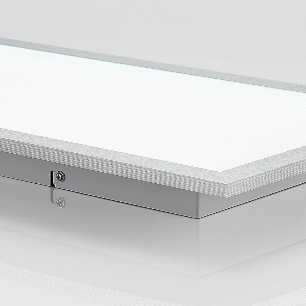 PRIOS LED-panel Gelora, 80 cm, 4 000 K, sølvfarget, aluminium| Butikkbelysning|Kontorbelysning