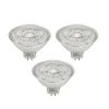 PRIOS LED-reflektor GU5.3 4.3W 345lm 36° klar 830 sett med 3 stk| Gu5.3 / Mr16 Pærer